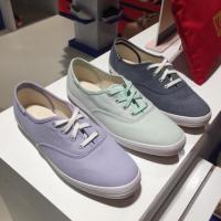 ราคา Keds 100% size36-40EUR รองเท้าผ้าใบส้นเตี้ย เหยียบส้นได้ สีพาสเทลมาใหม่สวยมากจ้า ของแท้จากช็อป มีป้าย+กล่องรองเท้า (48038918)