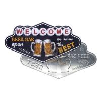 ราคา ป้ายสังกะสีวินเทจ Welcome Beer Bar (ปั๊มนูน) (3316773542)