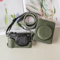 ราคา [อุปกรณ์เสริมกล้อง] เหมาะสําหรับกระเป๋ากล้อง Canon g7x2 g7x3 เคสป้องกัน Retro สีเขียวลายลิ้นจี่ pu เคสป้องกันซองหนัง Micro อุปกรณ์เสริมเดี่ยว (54800575951)