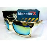 ราคา แว่นกันแดด MonsterX กรอบทอง เลนส์สีทองอมเขียว โพราไล X2 (6554682971)