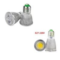 ราคา LED COB หลอดไฟ E27 3w 5W LED HIgh power Spotlight 220V สําหรับเพดานบ้านตกแต่งส่องสว่าง Warm/Cool สีขาว (29088904774)