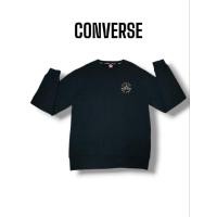 ราคา เสื้อสเวตเตอร์คอกลม CONVERSE มือสอง สีดำ สภาพดี อก40S127⚡ (26171010059)