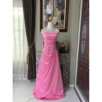 ราคา ชุดราตรียาว(ไซส์ XL XXL)สีชมพู#มือสอง (40215617597)