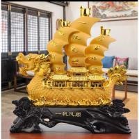 ราคา เรือสำเภา สำเภาหัวมังกร เรือมังกร เรซินทรายทอง การค้าขายรุ่งเรือง เสริมการค้า ของมงคลเสริมฮวงจุ้ย (23477212025)