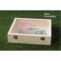 ราคา กล่องไม้ใหญ่ฝากระจก กล่องดอกไม้ (5612410)