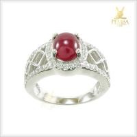 ราคา แหวนทับทิมแท้ ทรงหลังเบี้ย สีแดงเลือดนก สวยเก๋ดูดีมีสไตล์ แหวนพลอยแท้ (7077704206)