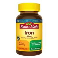 ราคา Nature Made Iron 65mg (325mg Ferrous Sulfate) 365 tablets (29419513734)