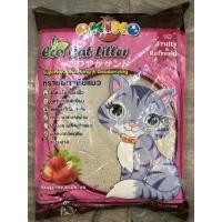 ราคา okiko ทรายแมว กลิ่นสตอเบอร์รี่ 10ลิตร (13357299317)