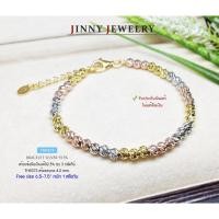 ราคา สร้อยข้อมือเงินแท้ 92.5% ชุบ 3 กษัตริย์ ร้อยเม็ดเงินอิตาลี หนัก 1 สลึงตัน เล่นแสงดีมากๆ ปรับความยาวได้ (TH0373) (18824726657)