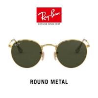 ราคา แว่นกันแดดRay Ban Round metal - RB3447 size 53 กรอบทองใหม่มาก (42323834945)
