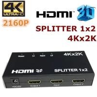 ราคา 1x2 HDTV Splitter 1080P 1 In 2 Out 4K 3D 4 Way HDTV Signal Distributor Splitter (16796285128)