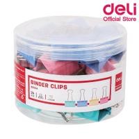 ราคา Deli Binder Clips No.8553A คลิปหนีบกระดาษ สีพาสเทล 32 mm. ( 24ตัว ) คลิบหนีบกระดาษ สีพาสเทล #110 (29527085032)