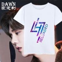 ราคา เสื้อยืดแขนสั้นสไตล์นักเรียน ออกแบบโลโก้ลู่หาน ทรงหลวมพร้อมลาย EXO สำหรับแฟนคลับ (52452136682)