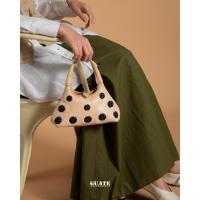 ราคา GUATE กระเป๋าหนังแท้ รุ่น Chalom Mini Dot - Black งานhandmade เย็บและปักมือทั้งใบ หนังวัว ใบเล็กน่ารัก ใส่โทรศัพท์ได้ (27833059332)