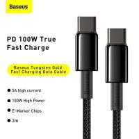 ราคา Baseus สายชาร์จเร็ว 100W USB C เป็น USB Type C สําหรับ Xiaomi Redmi Note 8 Pro 4.0 PD 100W MacBook iPad Pro (22276937349)