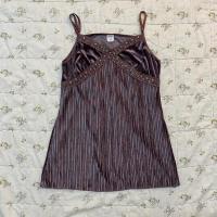 ราคา เสื้อมือสอง - เสื้อสายเดี่ยวมือสอง เสื้อสายเดี่ยวปักเลื่อม (19587569559)