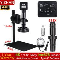 ราคา กล้องจุลทรรศน์ดิจิตอล 4K สําหรับบัดกรี, 48MP HDMI USB กล้องจุลทรรศน์กล้อง 1/1.8 "HD imx678 เซ็นเซอร์, กล้องจุลทรรศน์วิดีโอเลนส์ 215X (51500259757)