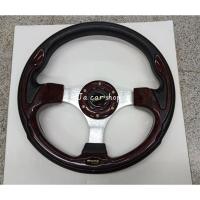 ราคา วงพวงมาลัยแต่งรถยนต์ momo ขนาด12.5นิ้ว ก้านตรง ลายไม้ก้านดำ มีสายไฟให้ แป้นแตรน็อต ใส่รถยนต์ได้ทุกรุ่นทั่วไปค่ะ (22171912853)