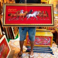 ราคา กรอบรูป ม้า ม้ามงคล ม้า8ตัว ภาพม้ามงคล ม้าเสริมฮวงจุ้ย ของขวัญ แต่งร้าน ที่ระลึก งานขึ้นบ้านใหม่ เปิดร้านใหม่ เกษียณ (18179502136)