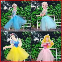 ราคา SQ1 Frozen Elsa Snow White Cinderella Sofia Sleeping Beauty Aurora Princess Birthday Cake Topper การ์ตูนเจ้าหญิงการ์ด (48051458400)