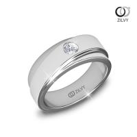 ราคา Zilvy - แหวนชายเพชรน้ำร้อย 0.20 กะรัต (BR187) (28773873224)