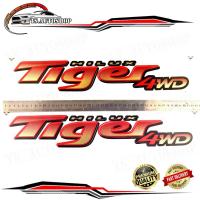 ราคา sticker hilux tiger 4wd 1 ชุด 2 ชิ้น ใส่ tiger 2002 toyota hilux tiger สติ๊กเกอร์ hilux tiger 4wd สีแดง (ตามรูป) (25224359836)