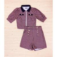 ราคา (m,l) ชุดเข้าเซตผู้หญิง ชุดเซตขาสั้น เสื้อแขนสั้น ซิปหน้า+กางเกงขาสั้น ลายชิโนริ สวยๆ งานป้าย nana (10363276123)