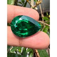 ราคา มรกต พลอย Columbia โคลัมเบีย Green Emerald very fine lab made PEAR shape 18x25 มม mm...34 กะรัต carats (2 เม็ด carats (13154236836)