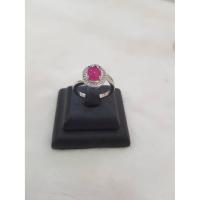 ราคา 640.แหวนเงินแท้ทับทิมบ่ออัฟริกา เนื้อแก้ว (1804474610)