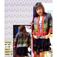 ราคา เสื้อคลุมผ้าฝ้ายเมือง ผ้าฝ้ายพิมพ์ลาย ผ้าไทยงามอย่างไทยไทย จ้า (7654628400)