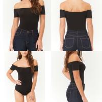 ราคา บอดี้สูทปาดไหล่Forever21 แท้ Off The Shoulder Bodysuit (1351372274)
