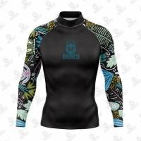 ราคา 2025 ใหม่ผู้ชายแขนยาว Pro Surfing เสื้อ Sun Screen Surf เสื้อกันหนาว Rashguard ชุดว่ายน้ําป้องกันรังสียูวี Frenesi Surf เสื้อผ้า (25942702338)