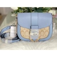ราคา COACH GEORGIE SADDLE BAG IN SIGNATURE CANVAS (19635290967)