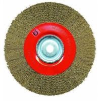 ราคา แปรงลวดกลม ลวดสีทอง รุ่นหนา HORSE SHOE (เกลือกม้า) ขนาด 8 นิ้ว xหนา 5/8นิ้ว x รู5/8 (23049110459)