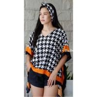 ราคา BAIBOONเซตเสื้อผ้าหนาเกรดA คอวี แถมผ้าผูกขนาดใหญ่ ผ้านิ่มมาก ใส่สบาย สไตล์โบฮีเมียน (8744888304)