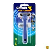 ราคา ยิลเลตต์ เวคเตอร์ มีดโกนหนวด พร้อมใบมีด 2 ใบ (47350585402)