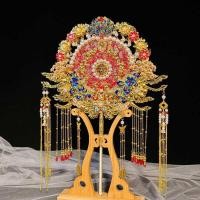 ราคา เจ้าสาวแต่งงานกลุ่มพัดลมแต่งงานจีน Xiuhe กําเนิดสองด้านอุตสาหกรรมหนักพัดลมมีความสุขระดับไฮเอนด์ทําด้วยมือ y วัสดุแพคเกจ (28143413924)