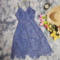 ราคา ส่งต่อชุดเดรสสายเดี่ยวลูกไม้แฟชั่นสีม่วงอมฟ้าพาสเทลสุดสวย งานป้าย ชุดไปงาน ใส่เที่ยวปาร์ตี้ ชุดราตรี เสื้อผ้ามือสอง มือ2 (42252333957)