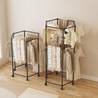 ราคา เคลื่อนย้ายได้สองชั้นอเนกประสงค์ 360 ° รอก ไม้แขวนเสื้อห้องนั่งเล่น ไม้แขวนเสื้อห้องนอน ไม้แขวนเสื้อมือถือ (25196139354)