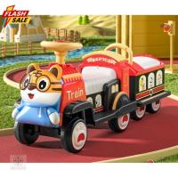 ราคา รถไฟฟ้าเด็ก สำหรับเด็ก ทรงทรถไฟปู๊นๆ มีพ่วงท้ายด้วย (27263751457)