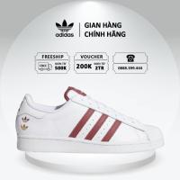 ราคา [ของแท้] Adidas SuperstarCloud White Crimson Gold Metallic GY0976 รองเท้าผ้าใบ (27306120828)