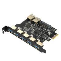 ราคา ใหม่ 5/7 พอร์ต USB 3.0 PCI Express การ์ดขยายอะแดปเตอร์ PCIE/PCI-e X1 ถึง USB3.2 Gen1 5Gbps 19Pin Header SATA/4Pin Power NEC D720201 ชิปชิป (44267628985)