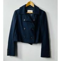 ราคา paul stuart navy rayon hemp blend crop jacket (44200091055)