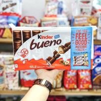 ราคา Kinder Bueno Bar คินเดอร์บูเอโน่บาร์ รสช็อกโกแลตนมผสมเฮเซลนัท ขนาด 10แพ็ค (17937598429)