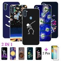 ราคา 2 IN 1 Samsung Galaxy A11 ทาสีรูปแบบ Slim Soft ซิลิโคนการ์ตูนสําหรับ Samsung Galaxy A11 พร้อมกระจกนิรภัยโค้งหน้าจอเซรามิค (42316616697)