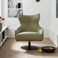 ราคา เสียงสะท้อน นอร์ดิกเก้าอี้เดี่ยวเก้าอี้โซฟาหมุนขี้เกียจโซฟาสูงกลับเก้าอี้หนังหนังแท้ห้องนั่งเล่นเก้าอี้พักผ่อน (43623955995)