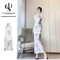 ราคา U Gonna S ชุดเดรสยาว Cheongsam 2024 โมเดิร์นสําหรับผู้หญิงแขนกุดคอจีน Bodycon Elegant เซ็กซี่แฟชั่นออกแบบเสื้อผ้าแบบดั้งเดิมดอกไม้ยืดสีขาว Dinner Party Evenin (27665972831)