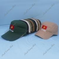 ราคา หมวกสวมหัวรอบศีรษะ 56-60ซม หมวกทหารเวียดนามผ้าสีกากีเท่ๆ หมวกทรงแบน (26256649265)