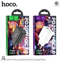 ราคา Hoco DC75T หัวชาร์จเร็ว Type c PD 20W หัวPD รองรับชาร์จเร็ว ขากลม (27215951951)