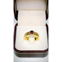 ราคา แหวนทองคำแท้90%พลอยทับทิมสยาม(แถมใบเซอร์ฟรีจากสถาบัน) (21392240444)